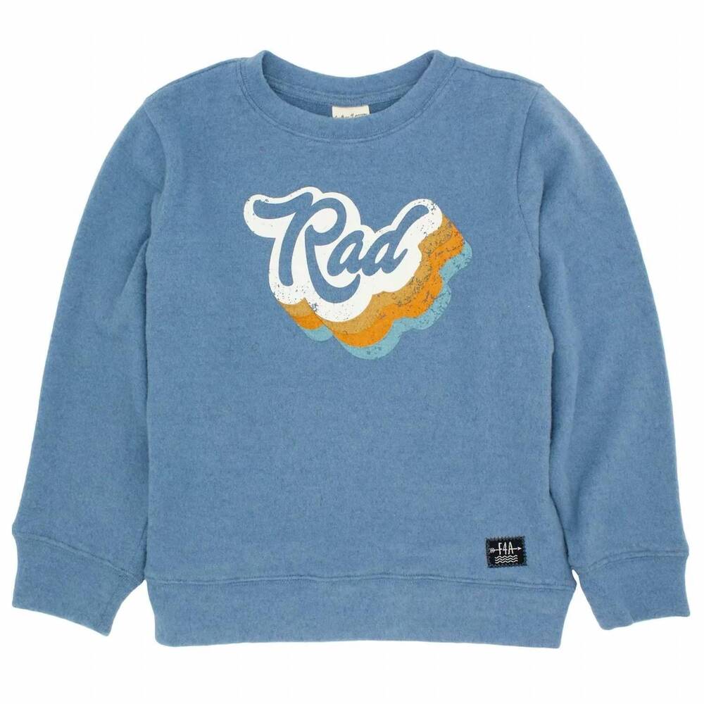 NEW FEATHER 4 ARROW kid's rad hacci pullover in blue